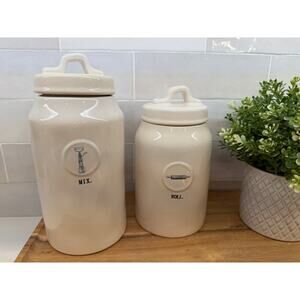 Rae Dunn Canisters Icon Mix And Roll Artisan Collection By Magenta